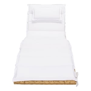 Safavieh Colley Steel  and Fabric Sunlounger in Natural