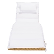 Safavieh Colley Steel  and Fabric Sunlounger in Natural