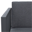 Safavieh Holyoke 4 Pc Metal and Fabric Living Set in Gray / Gray