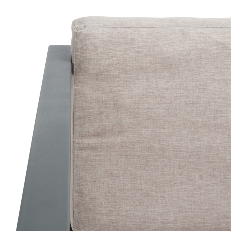 Safavieh Holyoke 4 Pc Metal and Fabric Living Set  in Gray / Light Gray