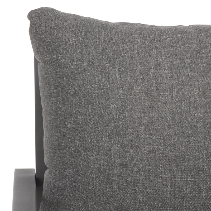 Safavieh Cantor Metal and Fabric Rocking Chair  in Gray / Gray