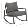 Safavieh Cantor Metal and Fabric Rocking Chair  in Gray / Gray