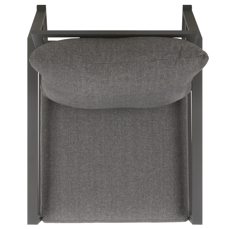 Safavieh Cantor Metal and Fabric Rocking Chair  in Gray / Gray