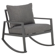 Safavieh Cantor Metal and Fabric Rocking Chair  in Gray / Gray