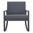 Safavieh Cantor Metal and Fabric Rocking Chair  in Gray / Gray