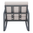 Safavieh Cantor Metal and Fabric Rocking Chair in Gray / Light Gray