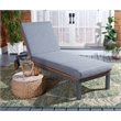 Safavieh Jackman Metal and Fabric Lounge Chair  in Gray / Gray