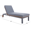 Safavieh Jackman Metal and Fabric Lounge Chair  in Gray / Gray