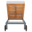 Safavieh Jackman Metal and Fabric Lounge Chair  in Gray / Light Gray