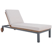 Safavieh Jackman Metal and Fabric Lounge Chair  in Gray / Light Gray