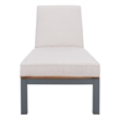 Safavieh Jackman Metal and Fabric Lounge Chair  in Gray / Light Gray