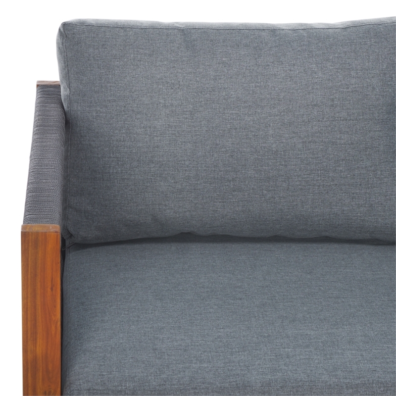 Safavieh Wilson 4 Pc Wood Living Set in Gray / Gray