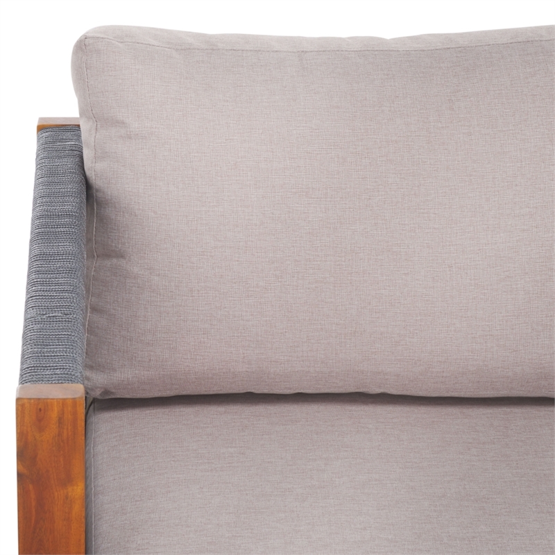 Safavieh Wilson 4 Pc Wood Living Set in Gray / Light Gray