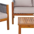 Safavieh Wilson 4 Pc Wood Living Set in Gray / Light Gray