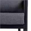Safavieh Harrison Fabric and Steel Chair Set of 2 in Black / Gray