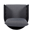 Safavieh Harrison Fabric and Steel Chair Set of 2 in Black / Gray