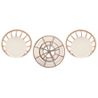 Safavieh Lersa 3Pc Rattan and Steel Lounger Set in Natural / Beige
