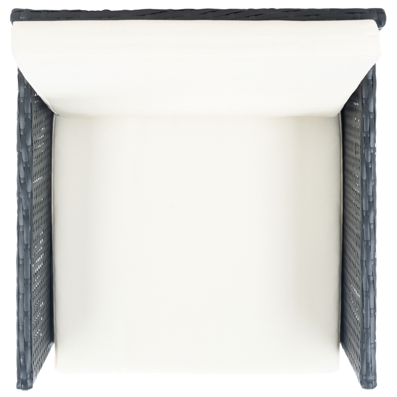 Safavieh Dranda 5 Pc Rattan and Steel Dining Set in Black / Beige
