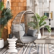 Safavieh Emmett Steel Egg Chair in Gray / Gray