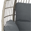 Safavieh Emmett Steel Egg Chair in Gray / Gray