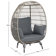 Safavieh Emmett Steel Egg Chair in Gray / Gray