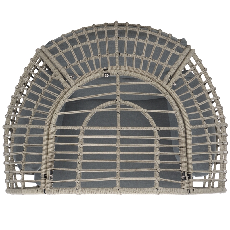 Safavieh Emmett Steel Egg Chair in Gray / Gray