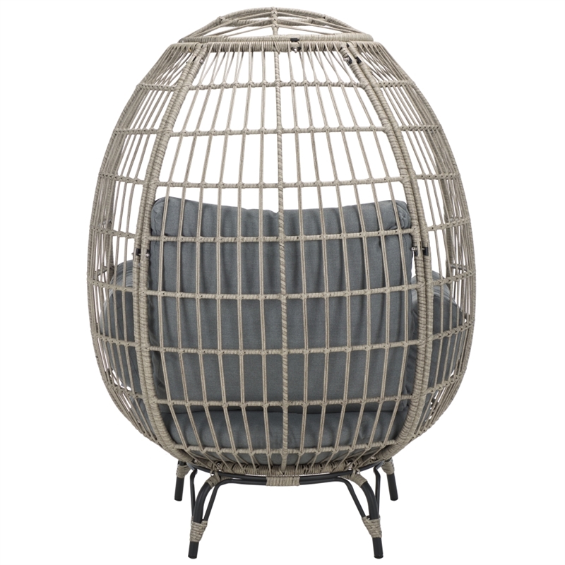 Safavieh Emmett Steel Egg Chair in Gray / Gray
