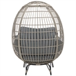 Safavieh Emmett Steel Egg Chair in Gray / Gray
