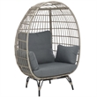 Safavieh Emmett Steel Egg Chair in Gray / Gray