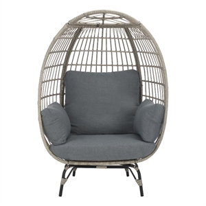 Safavieh Emmett Steel Egg Chair in Gray / Gray