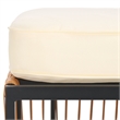 Safavieh Bola Steel and Rattan Bench in Natural / Beige