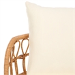 Safavieh Colby 3 Pc Steel and Rattan Living Set in Natural / Beige