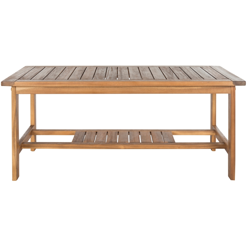 Safavieh Outerbanks 4Pc Wood Outdoor Set in Natural / Beige