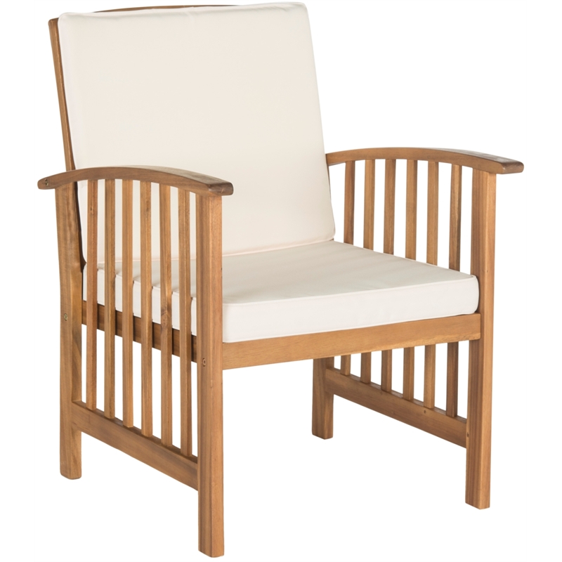 Safavieh Outerbanks 4Pc Wood Outdoor Set in Natural / Beige