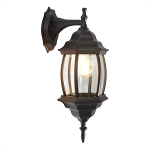 Safavieh Grazia 6.5 &quot  Steel and Glass Outdoor Wall Sconce Set of 2 in Bronze