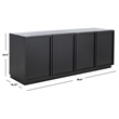 Safavieh Zeus 4 Door Wood Media Stand  in Black