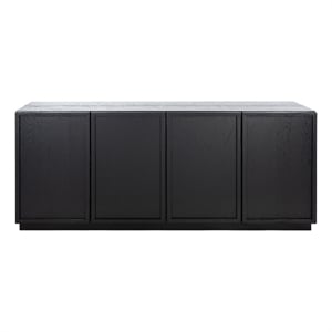 Safavieh Zeus 4 Door Wood Media Stand  in Black