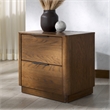 Safavieh Gabrietta 2 Drawer Wood Nightstand in Oak / Black