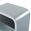Safavieh Liabella 1 Drawer Wood Curved Nightstand in Light Gray / Gold