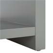 Safavieh Liabella 1 Drawer Wood Curved Nightstand in Light Gray / Gold