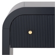 Safavieh Liabella 1 Drawer Wood Curved Nightstand in Navy / Gold