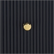 Safavieh Liabella 1 Drawer Wood Curved Nightstand in Navy / Gold