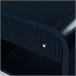 Safavieh Liabella 1 Drawer Wood Curved Nightstand in Navy / Gold