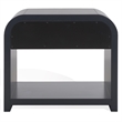 Safavieh Liabella 1 Drawer Wood Curved Nightstand in Navy / Gold