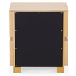 Safavieh Titus 2 Drawer Wood and Metal Stacked Nightstand in Oak