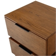 Safavieh Titus 2 Drawer Wood and Metal Stacked Nightstand  in Oak