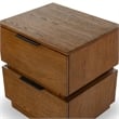 Safavieh Titus 2 Drawer Wood and Metal Stacked Nightstand  in Oak