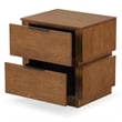 Safavieh Titus 2 Drawer Wood and Metal Stacked Nightstand  in Oak