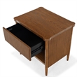 Safavieh Shelbie 1 Drawer Reeded Wood Nightstand in Oak
