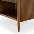 Safavieh Shelbie 1 Drawer Reeded Wood Nightstand in Oak